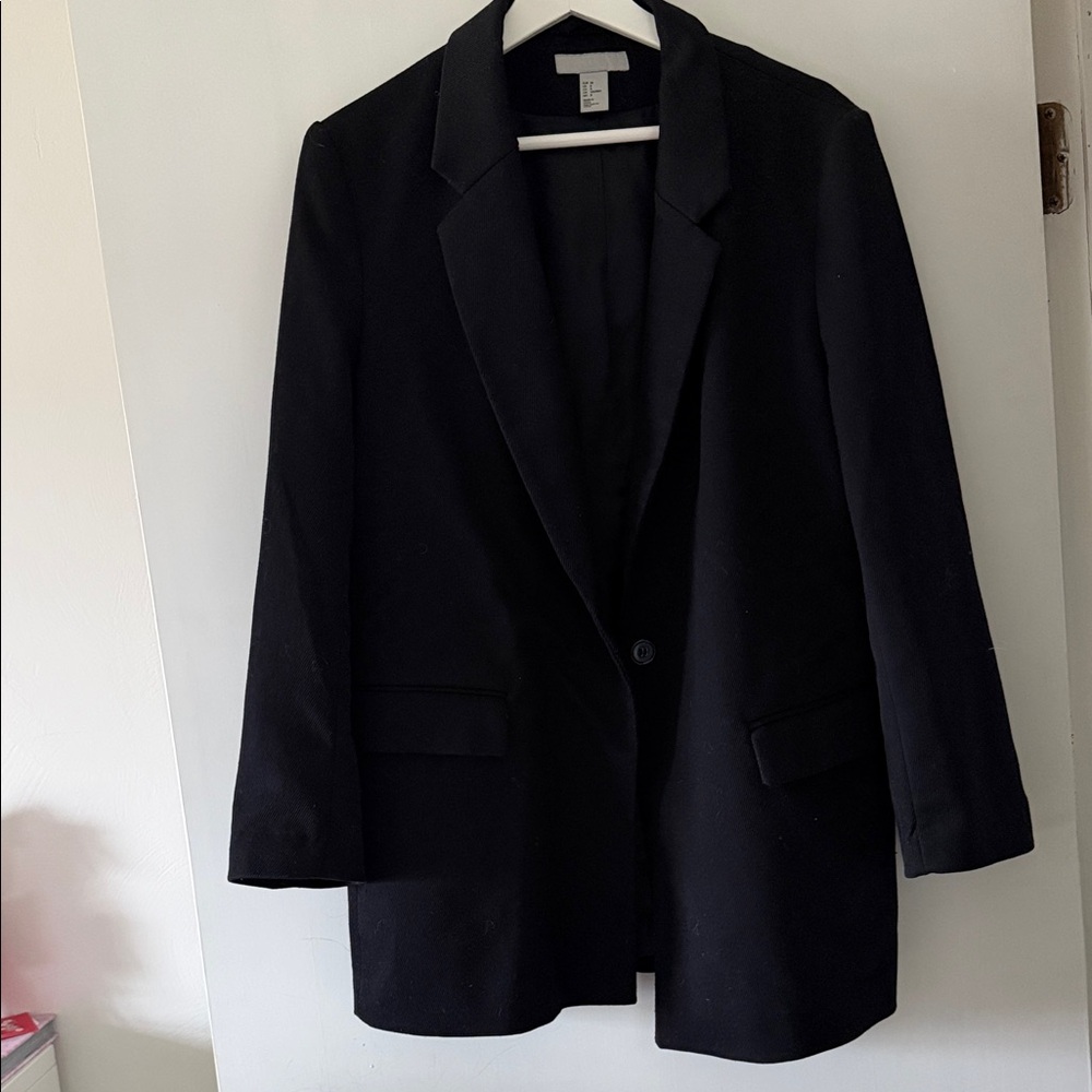 H&M Oversized Blazer, 8, Black
